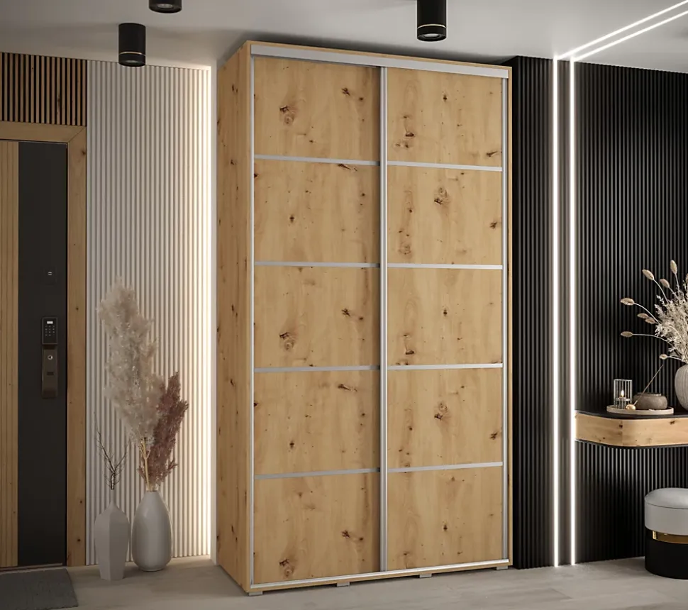 Armoire Davos 4 a portes coulissantes H. 235,2 x L. 130 x P. 45 2 portes
