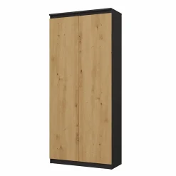 Armoire de bureau- Bibliothèque avec portes - 80x35x180 cm - 8 étagères-PRATO