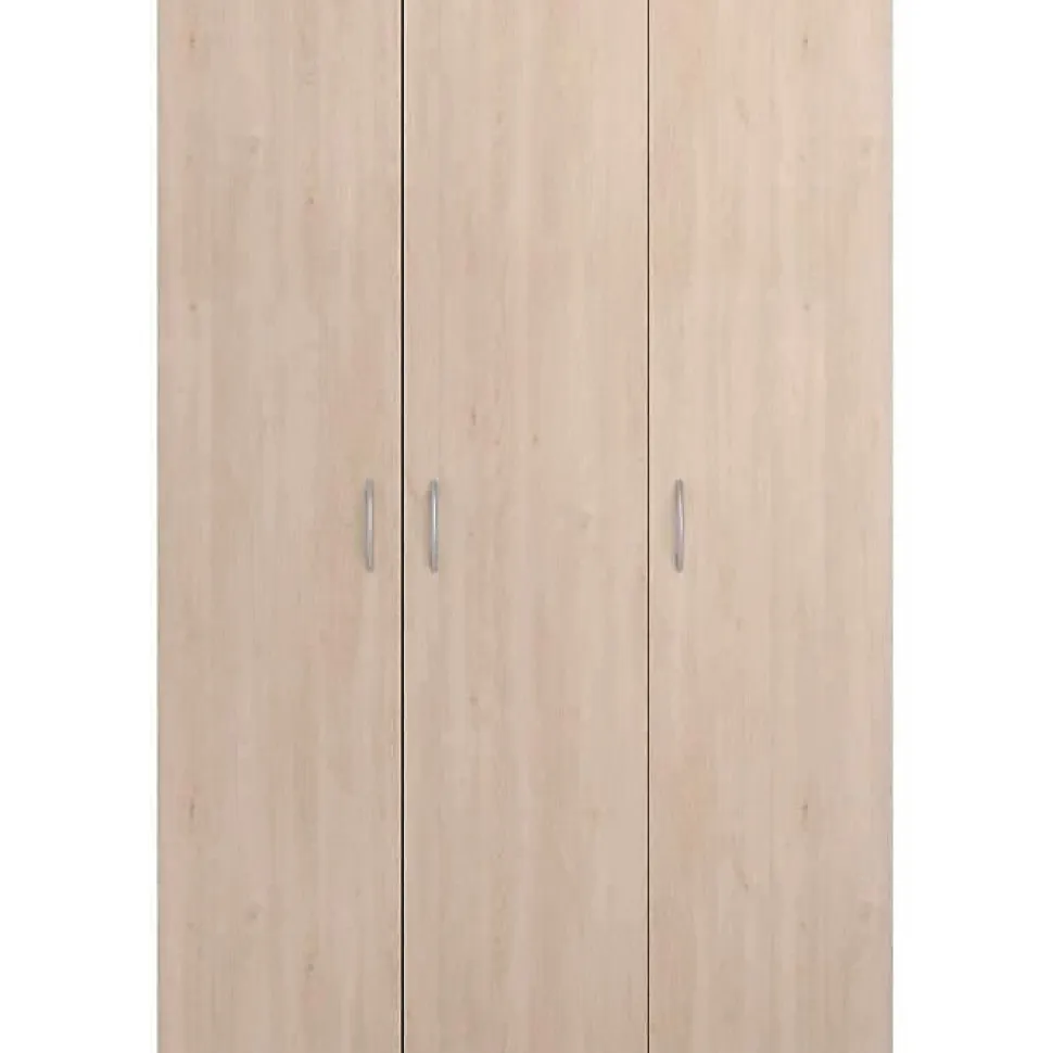 Armoire de chambre - EASY LIFE - Chene - 3 portes - 120,2 x 180 x 49,7 - PARISOT