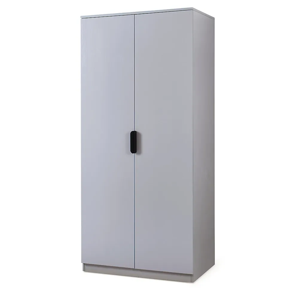 Armoire de chambre Eiselfing avec 1 compartiment 176 x 80 x 52 cm gris en.casa