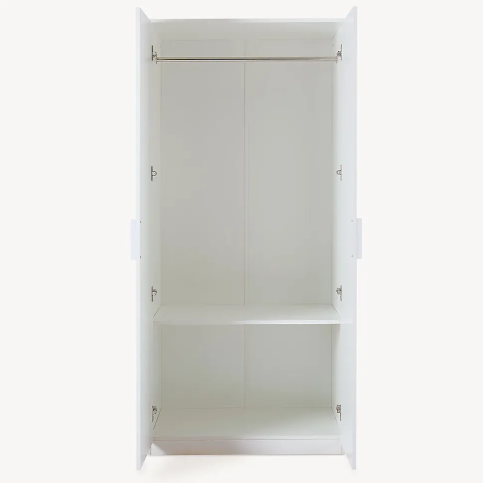 Armoire de chambre Eiselfing avec 1 compartiment 176 x 80 x 52 cm blanc en.casa