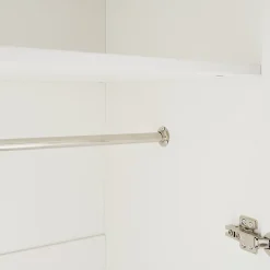 Armoire de chambre Finning 1 étagère MDF 176 x 80 x 52 cm blanc en.casa