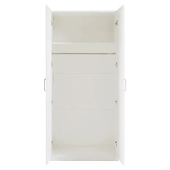 Armoire de chambre Finning 1 étagère MDF 176 x 80 x 52 cm blanc en.casa
