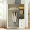 Armoire de chambre Finning 4 étagères 3 tiroirs MDF 176 x 120 x 52 cm blanc en.casa