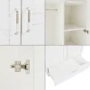 Armoire de chambre Finning 4 étagères 1 tiroir MDF 176 x 80 x 52 cm blanc en.casa