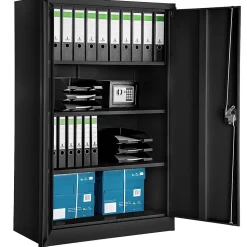 Armoire de classement en métal 3 étagères réglables en hauteur noir