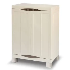 Armoire de rangement 2 portes 2 Etagères 70 x 47 x 97cm 4 pieds Charge 50kg max INTEC