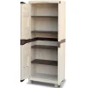 Armoire de rangement 2 portes 4 Etagères 70 x 47 x 184cm 4 pieds Charge 100kg max INTEC