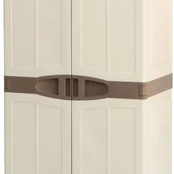 Armoire de rangement 2 portes 4 Etagères 70 x 47 x 184cm 4 pieds Charge 100kg max INTEC