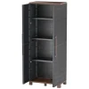 Armoire de rangement Anthracite 2 portes 3 Etagères réglables 68 x 37 x 169cm - Meuble de Garage Atelier Buanderie Artplast