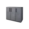 Armoire de Rangement Garage Atelier - Armoire basse 3 portes et 1 étagère Réglable Polypropylène 102x37h84 cm Charge 20 kg