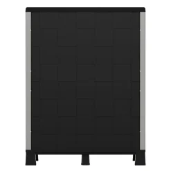 Armoire de rangement Gris 68 x 37 x 90cm Meuble de rangement Intérieur Exterieur 2 portes 2 Etagères Charnière acier INTEC