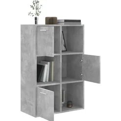 Armoire de rangement Gris béton 60x29,5x90 cm Bois d'ingénierie vidaXL