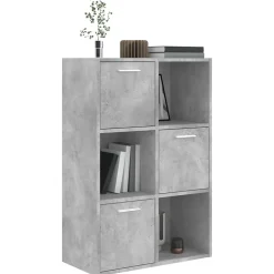 Armoire de rangement Gris béton 60x29,5x90 cm Bois d'ingénierie vidaXL