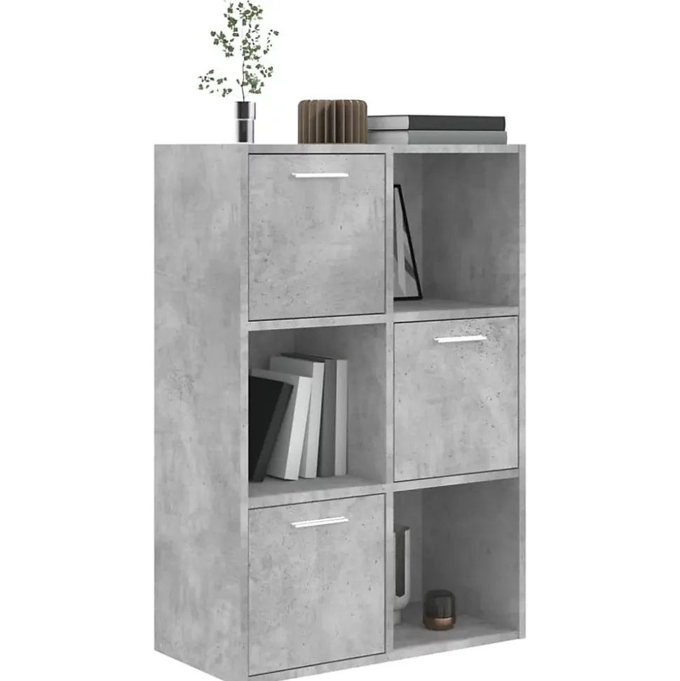 Armoire de rangement Gris béton 60x29,5x90 cm Bois d'ingénierie vidaXL