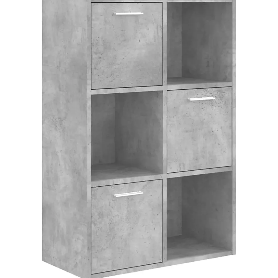 Armoire de rangement Gris béton 60x29,5x90 cm Bois d'ingénierie vidaXL