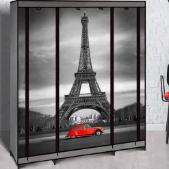 Armoire de rangement penderie pliable vêtements en tissu PARIS dressing XXL