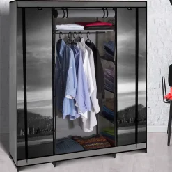 Armoire de rangement penderie pliable vêtements en tissu PARIS dressing XXL