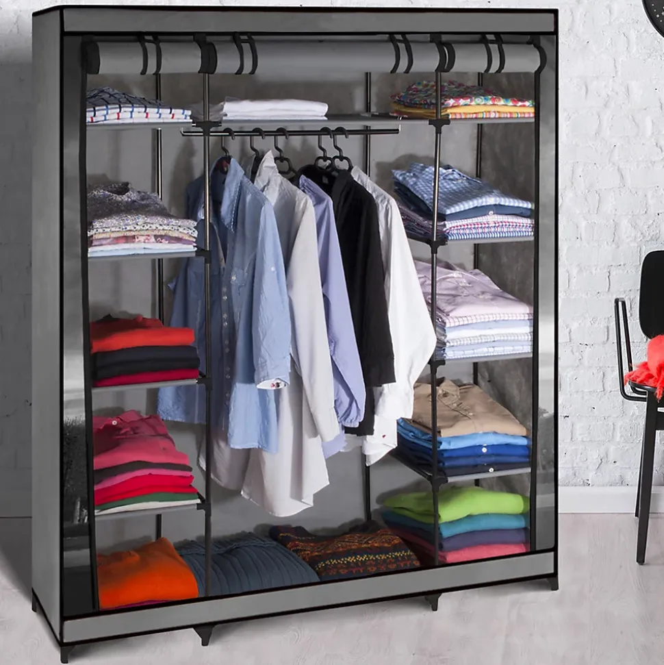 Armoire de rangement penderie pliable vêtements en tissu PARIS dressing XXL