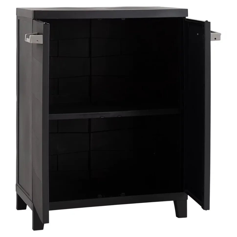 Armoire de rangement vendue par 2 en résine haute et basse H. 172 cm et H. 88 cm