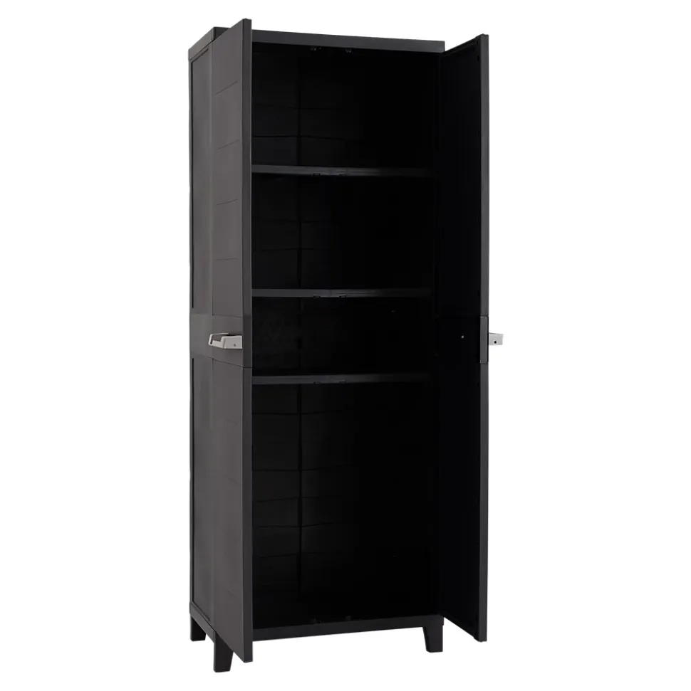 Armoire de rangement vendue par 2 en résine haute et basse H. 172 cm et H. 88 cm