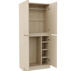 Armoire de rangement,70x40x170cm,bois, double porte avec compartiment