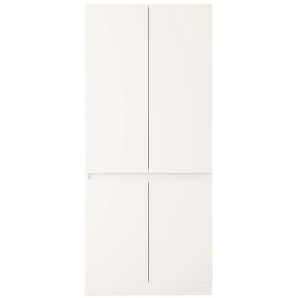 Armoire de rangement,70x40x170cm,blanc,double porte avec grands compartiments