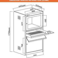 Armoire de sécurité pour matériel informatique - Ecran jusqu'à 19 pouces - 4031071150