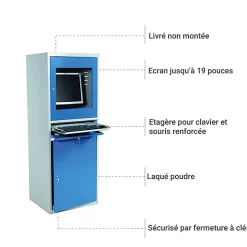 Armoire de sécurité pour matériel informatique - Ecran jusqu'à 19 pouces - 4031071150