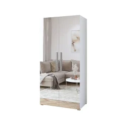 Armoire design 100 cm 2 portes avec grands miroirs collection JUPITER