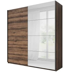 Armoire design 2 portes 220cm couleur chene foncé. Collection EOS