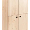 Armoire Dinamic à 4 portes en pin avec 4 tablettes 105,4x70,8x33 cm