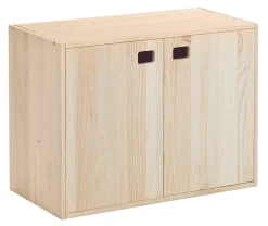 Armoire Dinamic horizontale à 2 portes en pin avec 3 tablettes 53,5x70,8x33cm