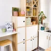 Armoire Dinamic verticale à 2 portes en pin avec 4 tablettes 105,4x37,3x33cm