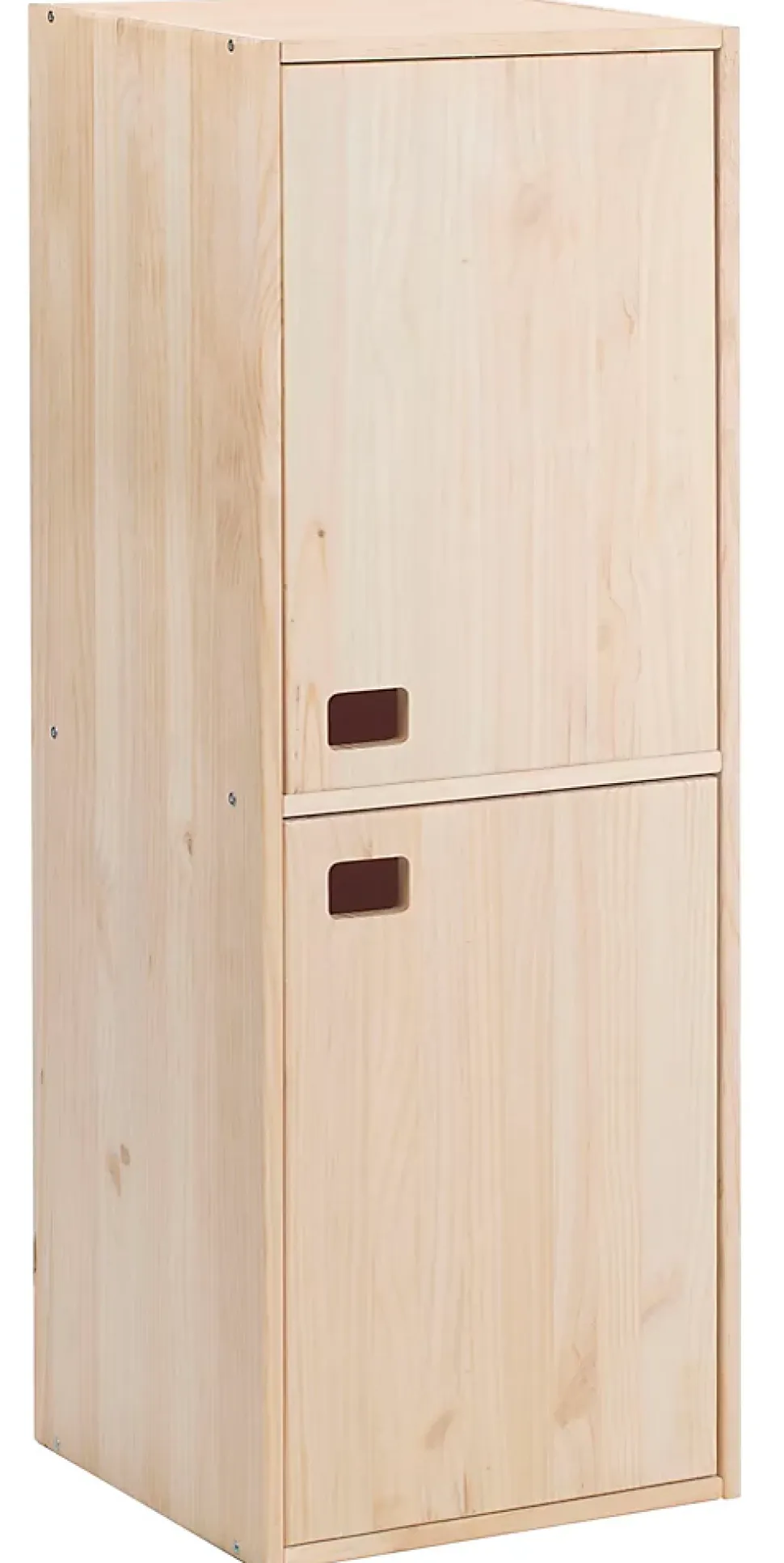 Armoire Dinamic verticale à 2 portes en pin avec 4 tablettes 105,4x37,3x33cm