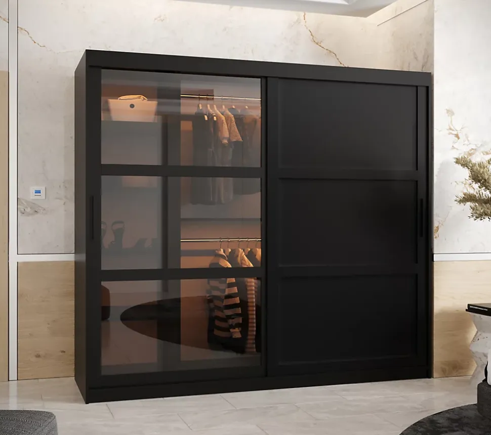Armoire Dome 3 a portes coulissantes H. 200 x L. 200 x P. 62 2 portes
