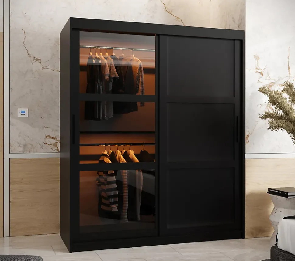 Armoire Dome 3 a portes coulissantes H. 200 x L. 150 x P. 62 2 portes