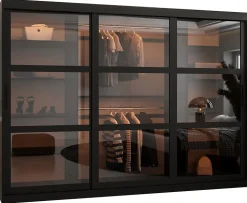 Armoire Dome a portes coulissantes H. 200 x L. 250 x P. 62 3 portes