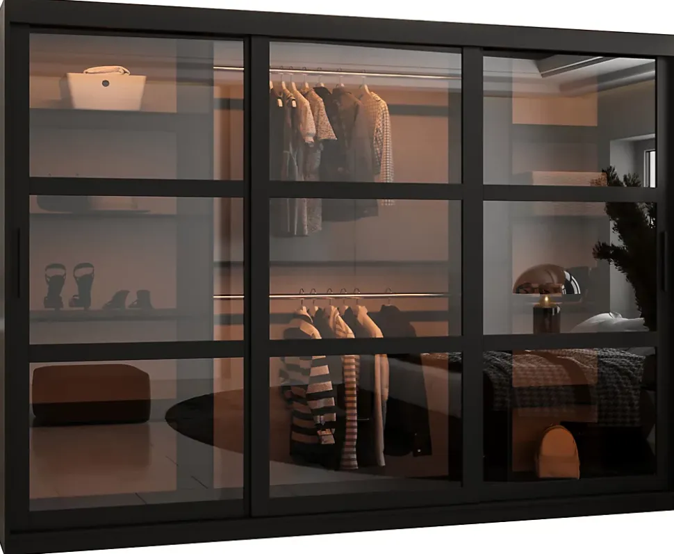 Armoire Dome a portes coulissantes H. 200 x L. 250 x P. 62 3 portes