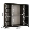 Armoire Dome a portes coulissantes H. 200 x L. 200 x P. 62 2 portes