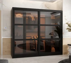 Armoire Dome a portes coulissantes H. 200 x L. 200 x P. 62 2 portes