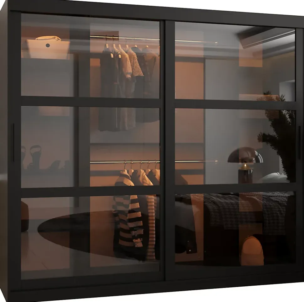 Armoire Dome a portes coulissantes H. 200 x L. 200 x P. 62 2 portes