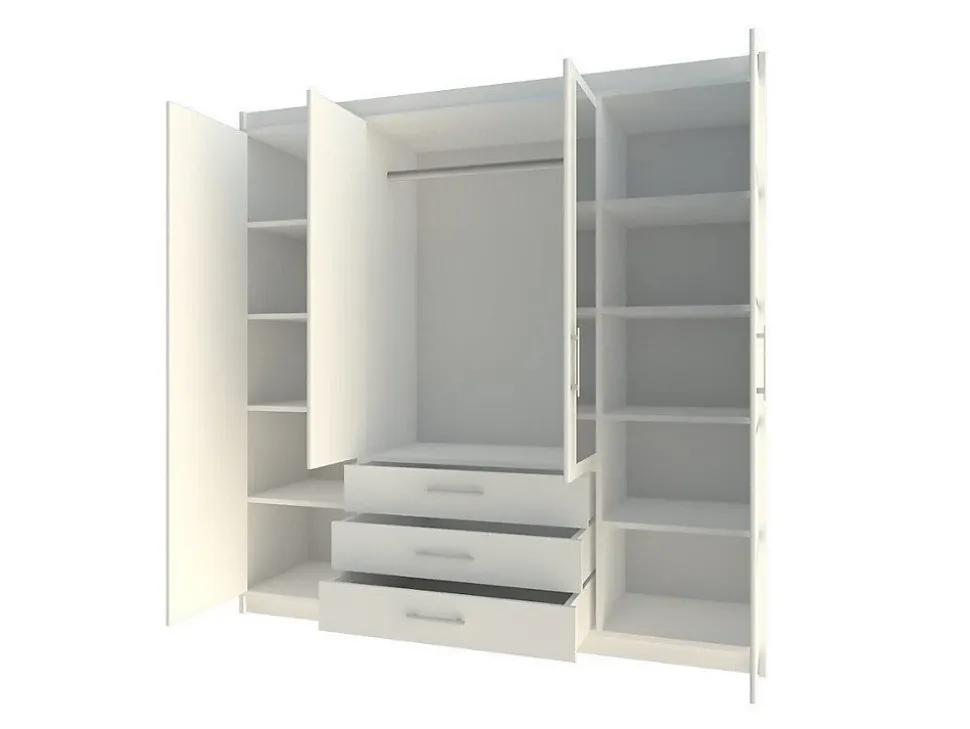 Armoire Dortivu 154, 200x196x58cm