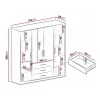 Armoire Dortivu 154, 200x196x58cm