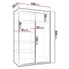 Armoire Dover 104, Nombre d'étagères: 5, 200x100x62cm