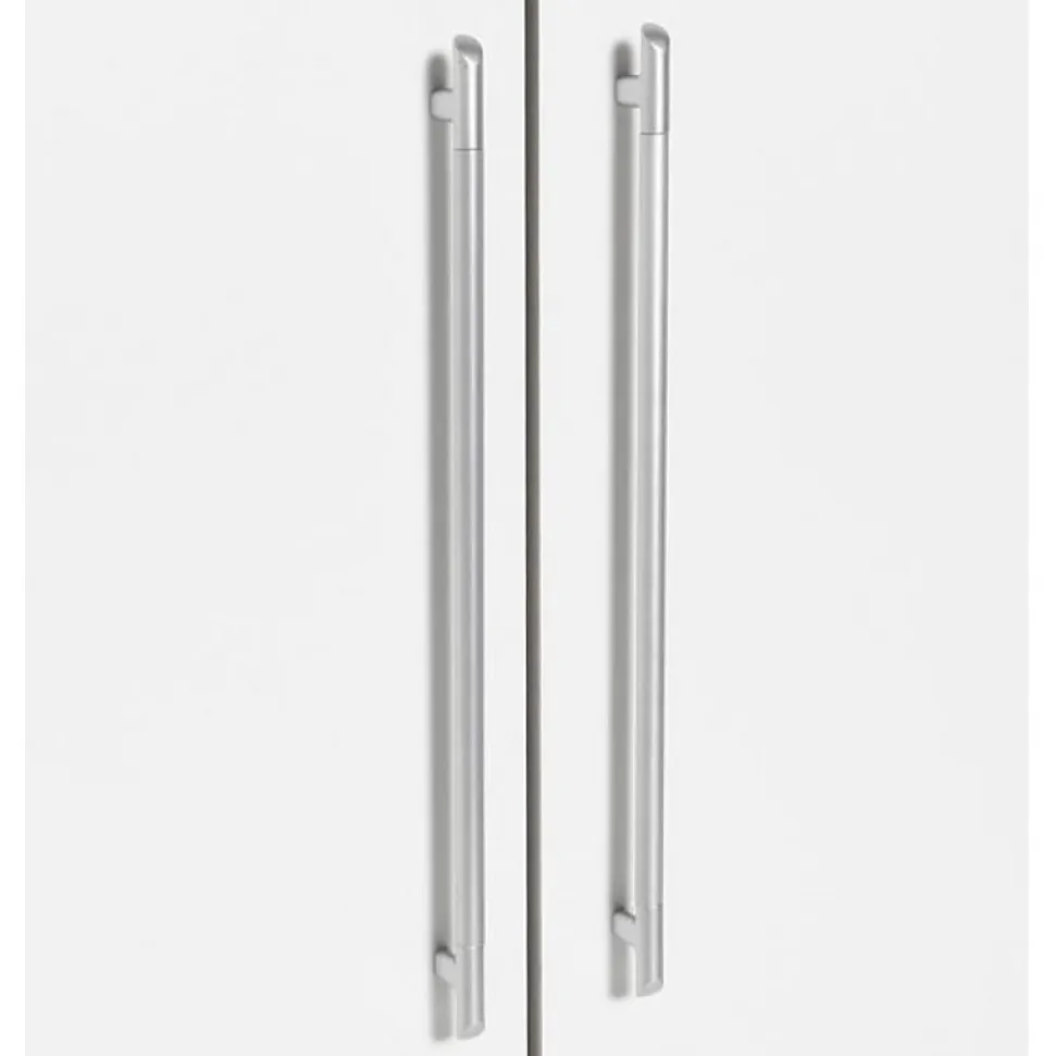 Armoire dressing 207 cm 4 portes blanc décor chêne clair - FARO