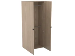 Armoire effet chêne double penderie GoodHome Atomia H. 187,5 x L. 75 x P. 45 cm