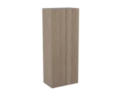 Armoire effet chêne double penderie GoodHome Atomia H. 187,5 x L. 75 x P. 45 cm