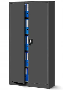 Armoire en métal verrouillable JAN, 900 x 1850 x 400 mm, anthracite