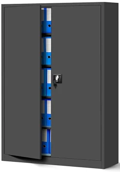 Armoire en métal verrouillable JAN H 1150 x 1850 x 400 mm anthracite